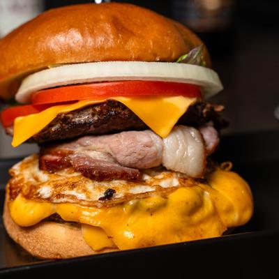 Served Venezuelan burger.