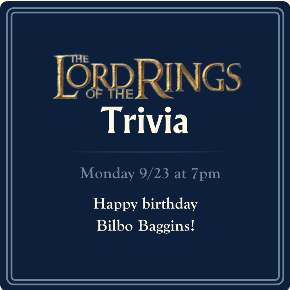 Lord of the Rings Trivia event photo