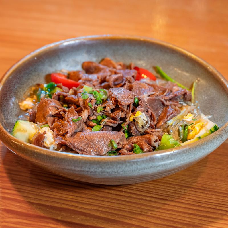 Japchae (Popular Korean Stir- Fried Glass Noodles) photo