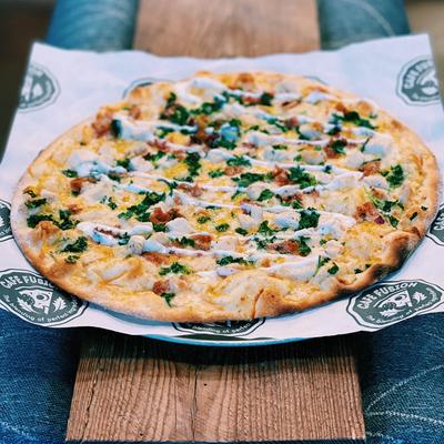 Chicken Bacon Ranch Pizza.