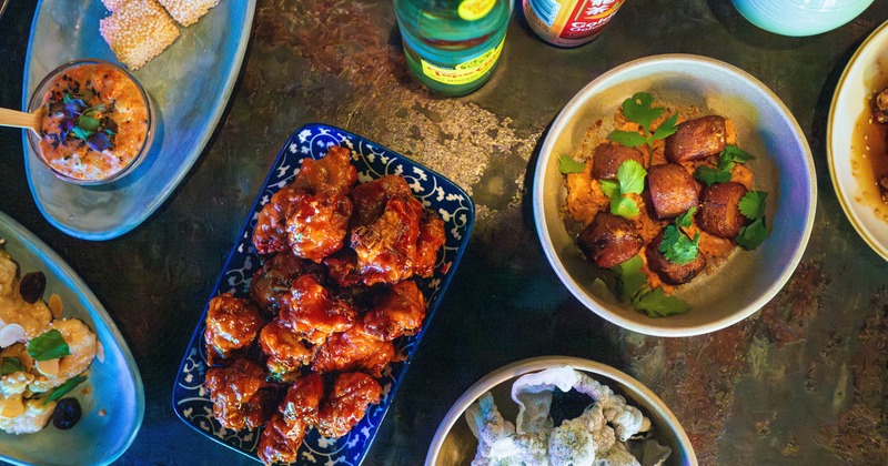Meals served on a table