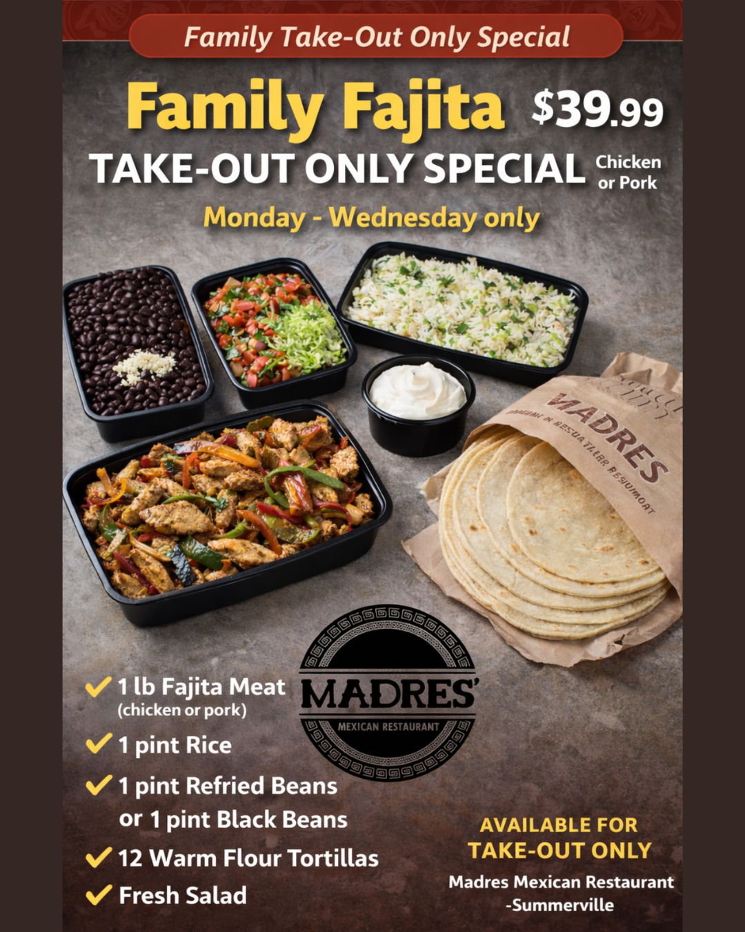 Fajita Family Meal Dinner