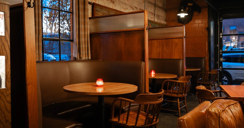 Inside, booths, decoration