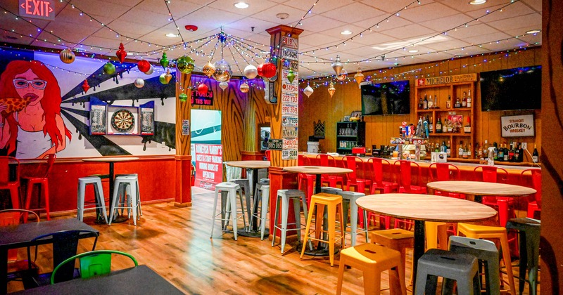 Seating and bar areas