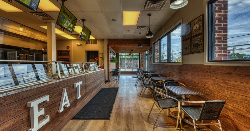 Interior, seating place near bar