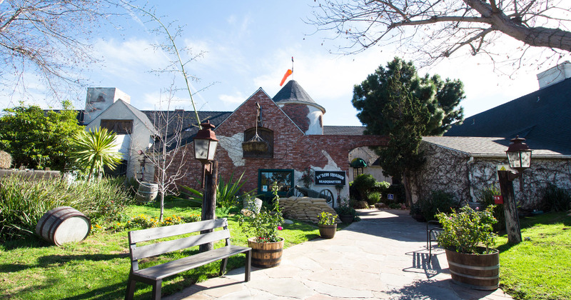 Morning view of front entrance walkway
