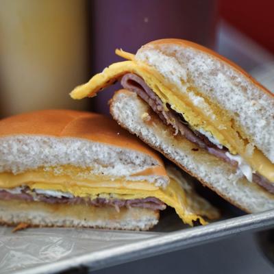 Egg-O-Doumar cut in half.