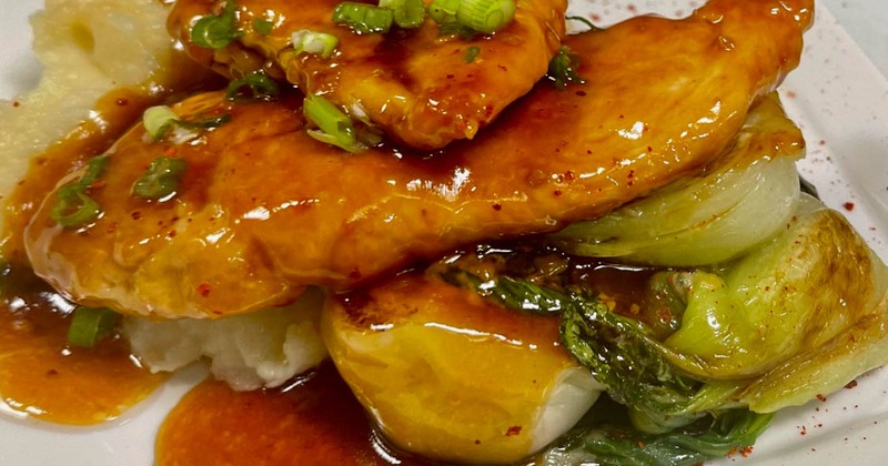 Chicken Teriyaki, closeup