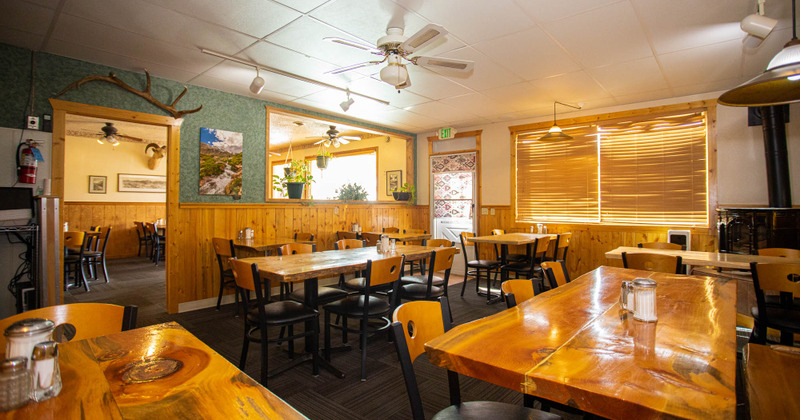 Dining tables ready for guests