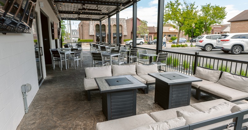Exterior, terrace, tables, chairs