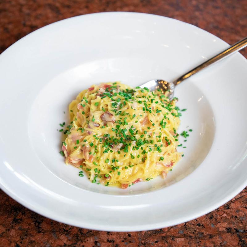 *Homemade Capellini - Carbonara photo