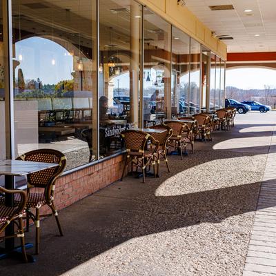 Outside seating area.