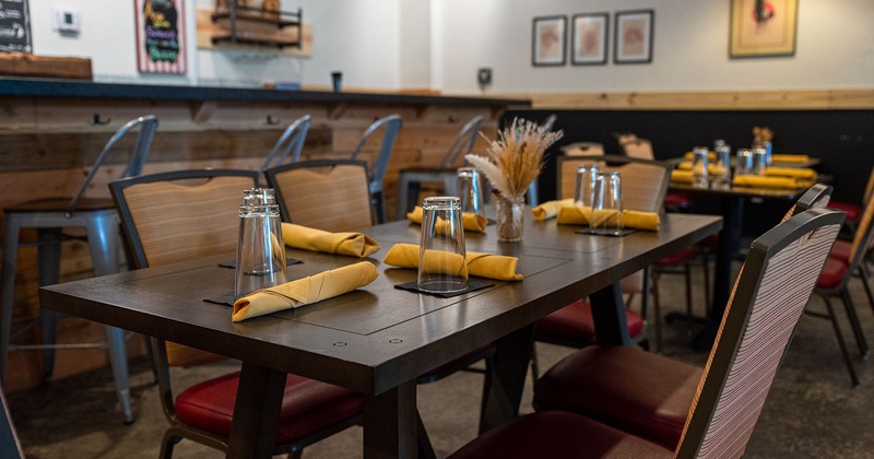 Dining area, table setting