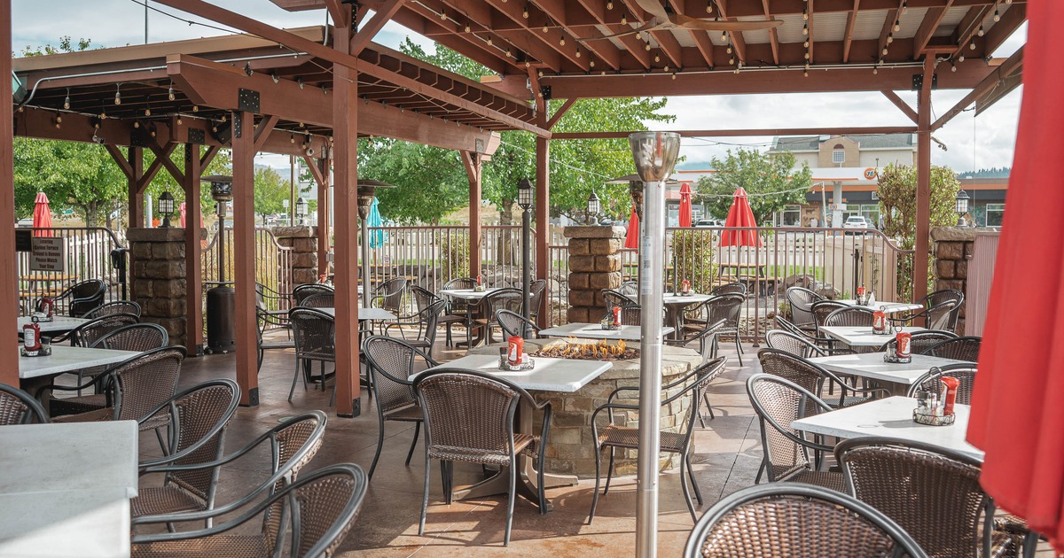 Exterior, tables and chairs on patio
