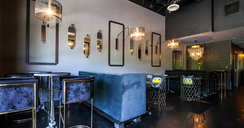 Interior, tables lined up