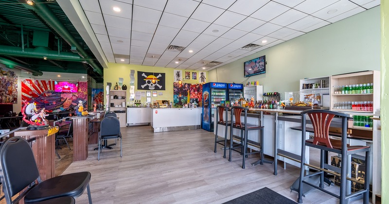 Seating and bar areas