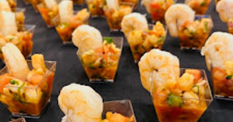 Shrimp ceviche cups