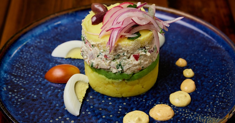 Chicken salad causa pollo