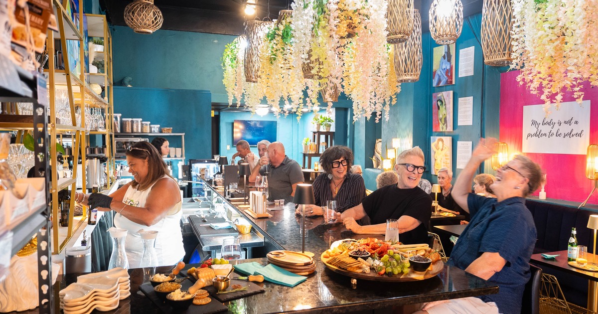 Customers sitting at the bar