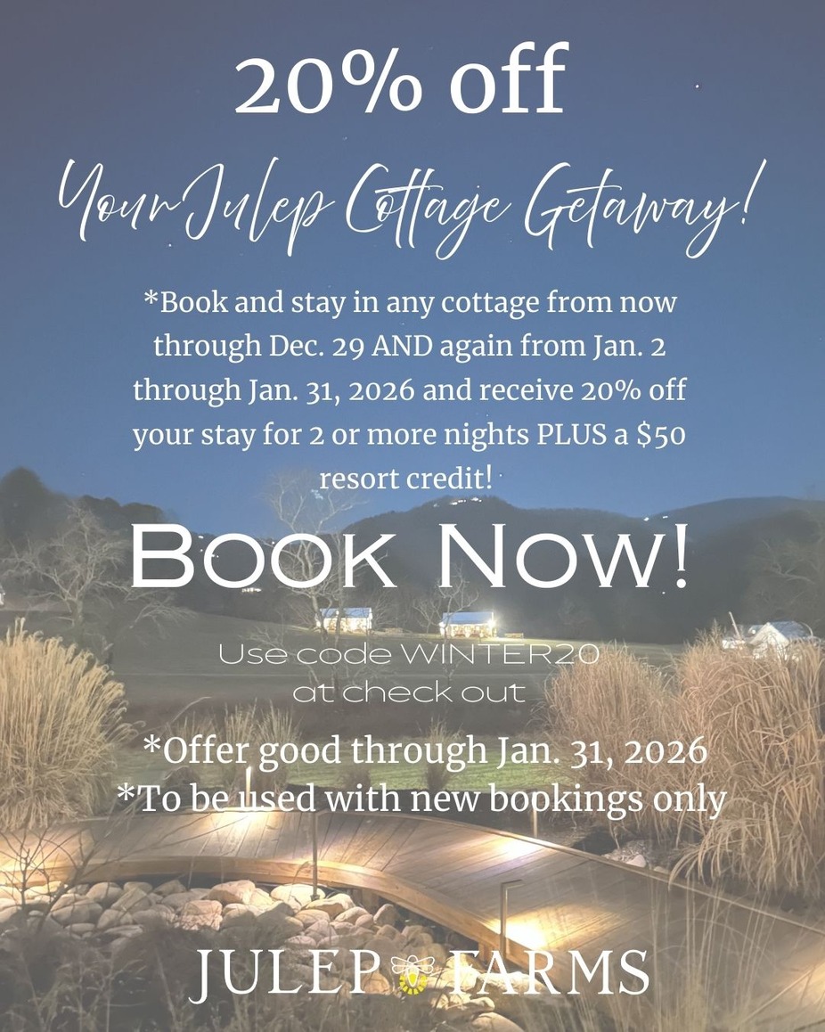 Cottage Discount good through Jan. 31, 2026! event photo