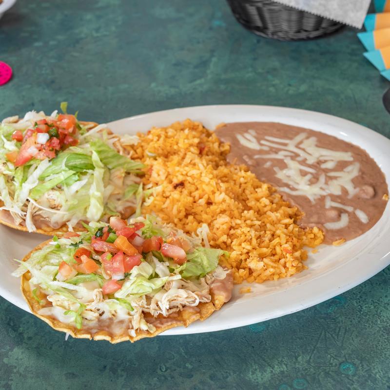 menu item 14 of 29, Tostadas De Pollo O Carne (2)