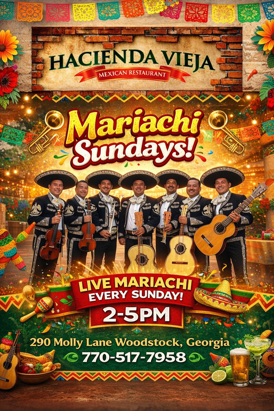 🎶 Mariachi Sundays at Hacienda Vieja! event photo