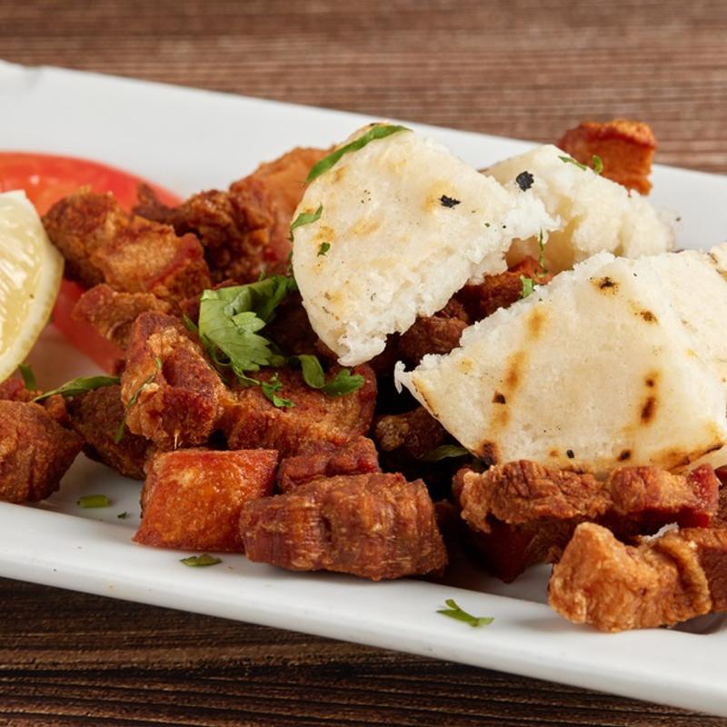 menu item 6 of 57, Pork Skin with Corn Cake