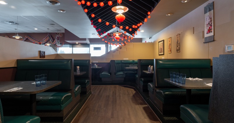 Diner area, booths