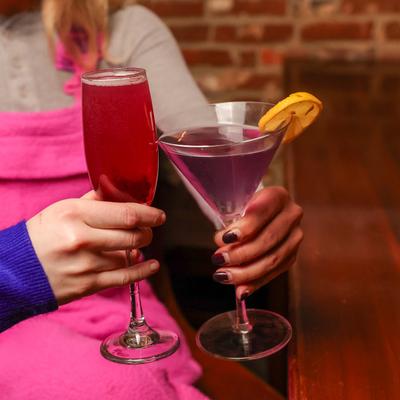 Blackberry and lavender cocktails.