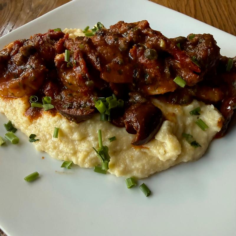 Blackened Shrimp Puttanesca photo