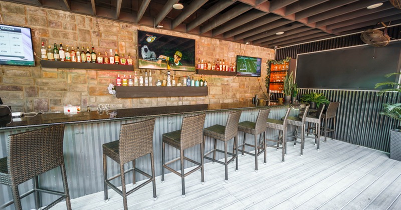 Interior, a bar with bar stools