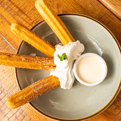 Churros with dip.