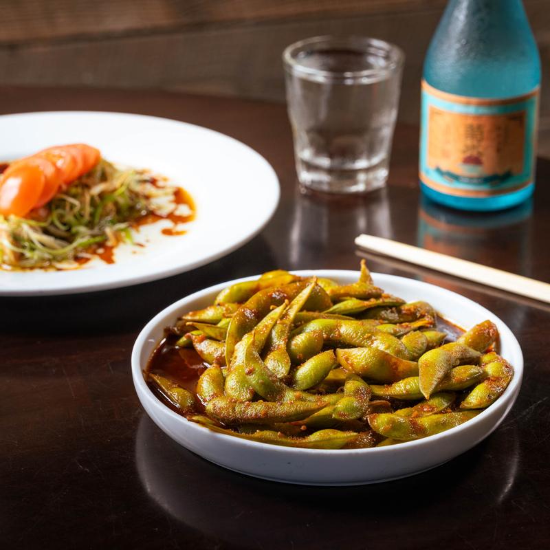 menu item 1 of 7, Spicy Garlic Edamame