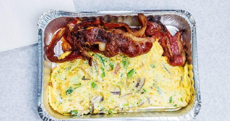 Western Omlette with bacon on the side