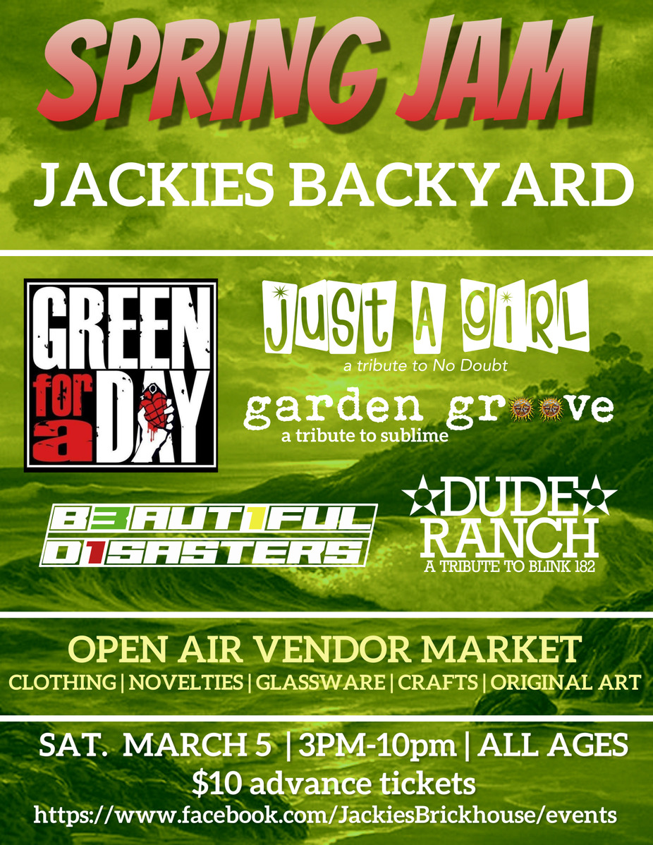 Spring Jam w/ Sublime/No Doubt/Green Day/311/Blink 182 Tributes at Jackie's event photo