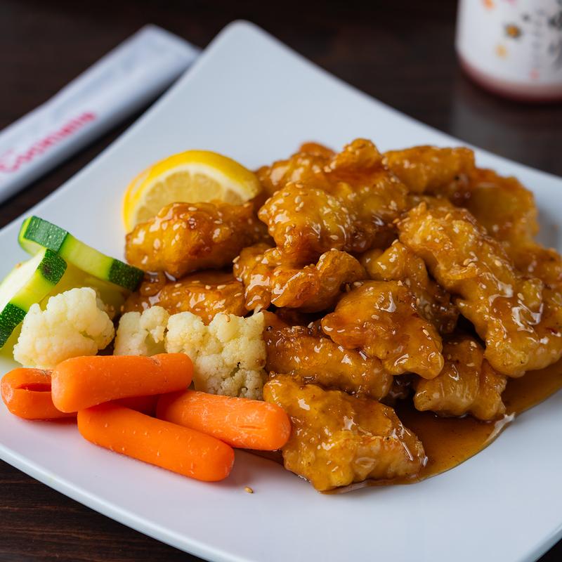 Orange Chicken dinner photo