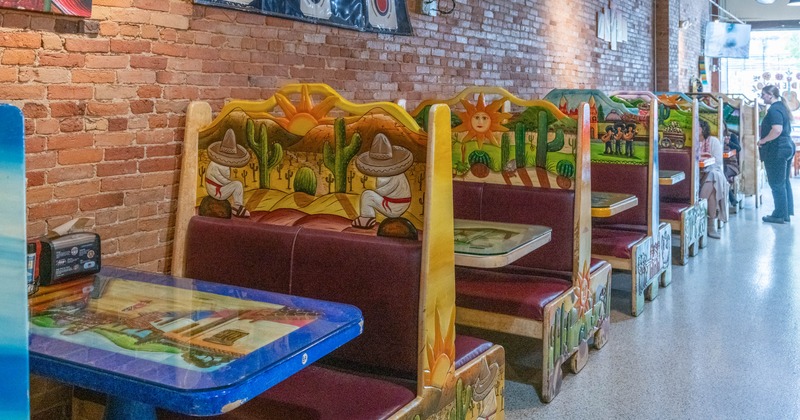 Interior, booths and tables