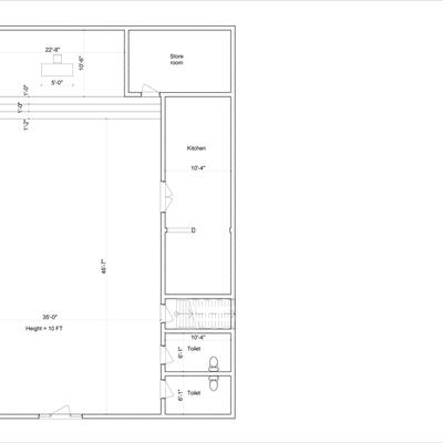 Map of kitchen, groom room and store room