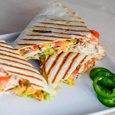 Chicken quesadillas.