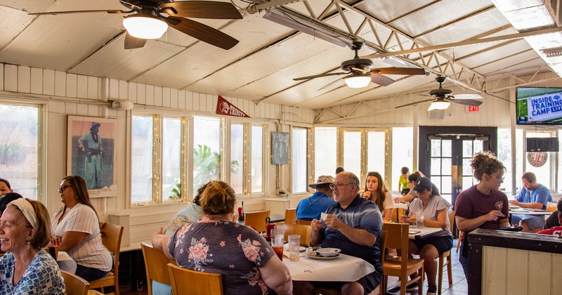 Interior, customers dining