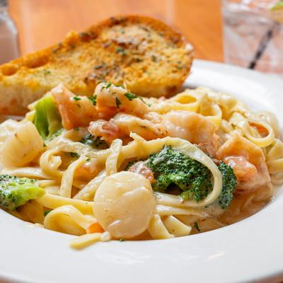 Seafood Fettuccine Pasta.