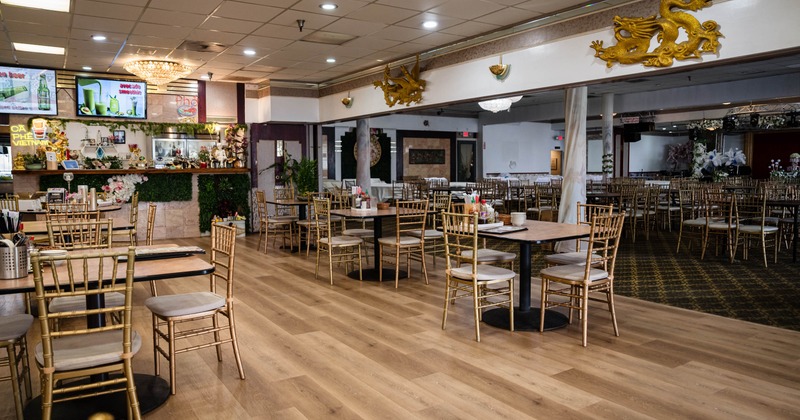 Interior, bar and seating area