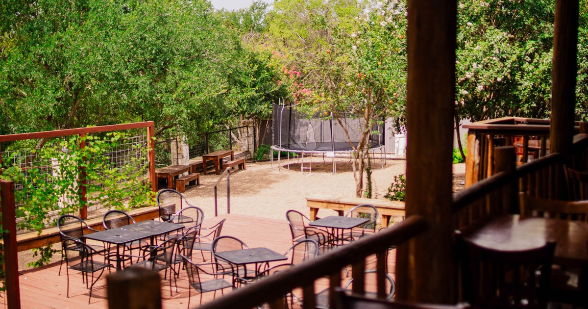 Exterior, seating area in front of the restaurant