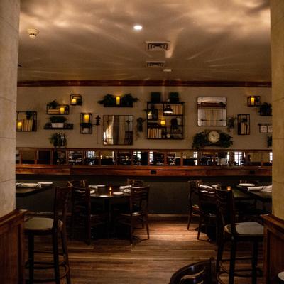 Restaurant interior, dining area