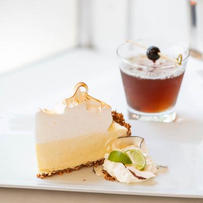 Icebox Keylime Pie and a cocktail