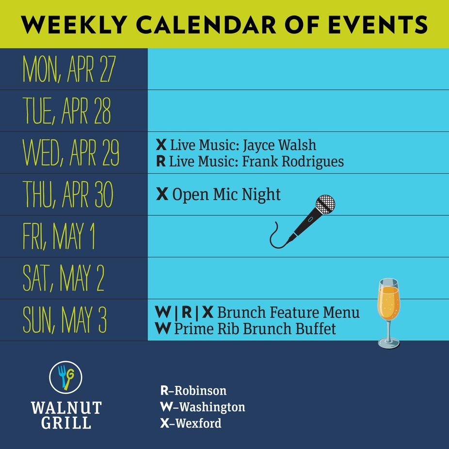 WEEKLY EVENTS CALENDAR event photo