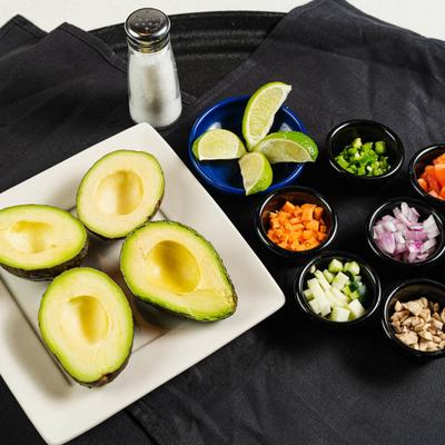 Cut Guacamole and different taco sides