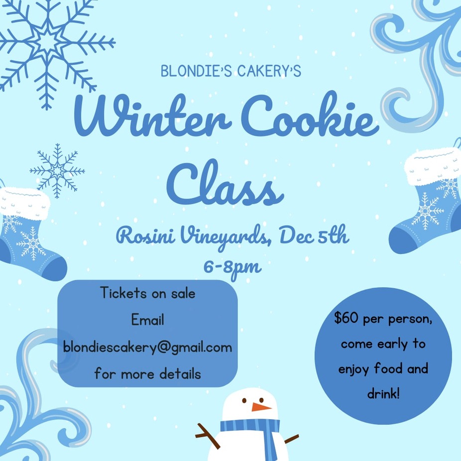 Blondie's Cakery Presents Winter Cookie Class event photo