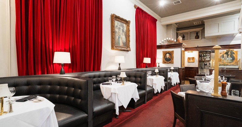 Diner area, booths