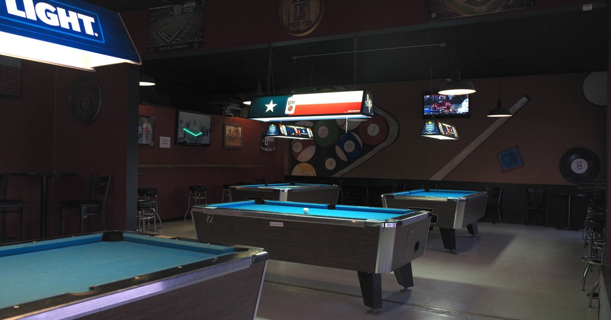 Interior, billiard pool area